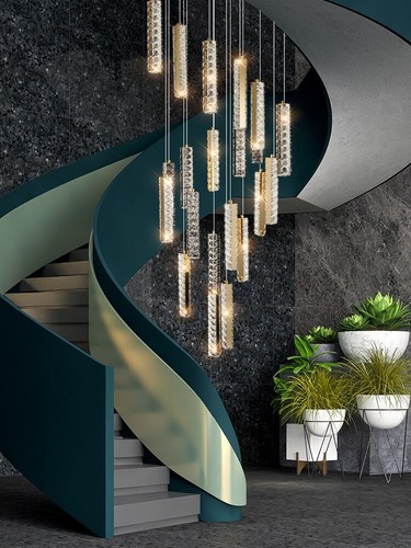 Crystal led pendant lamp - crystal,