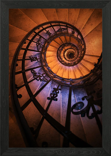Ornamented spiral staircase - , in